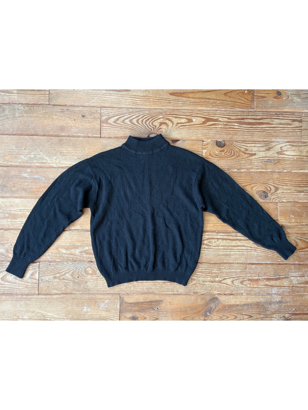 Brandy Melville Black Mock Neck Knit Sweater One Size